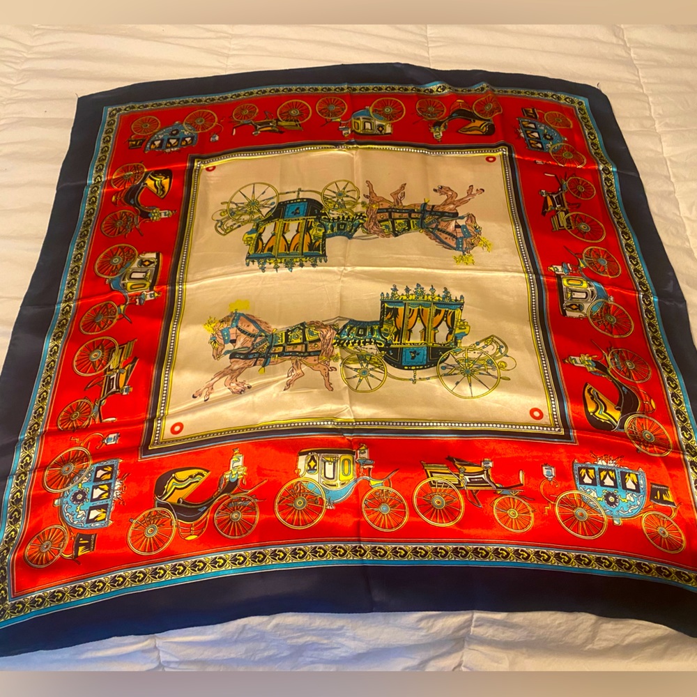 Floral Square Silk Scarf